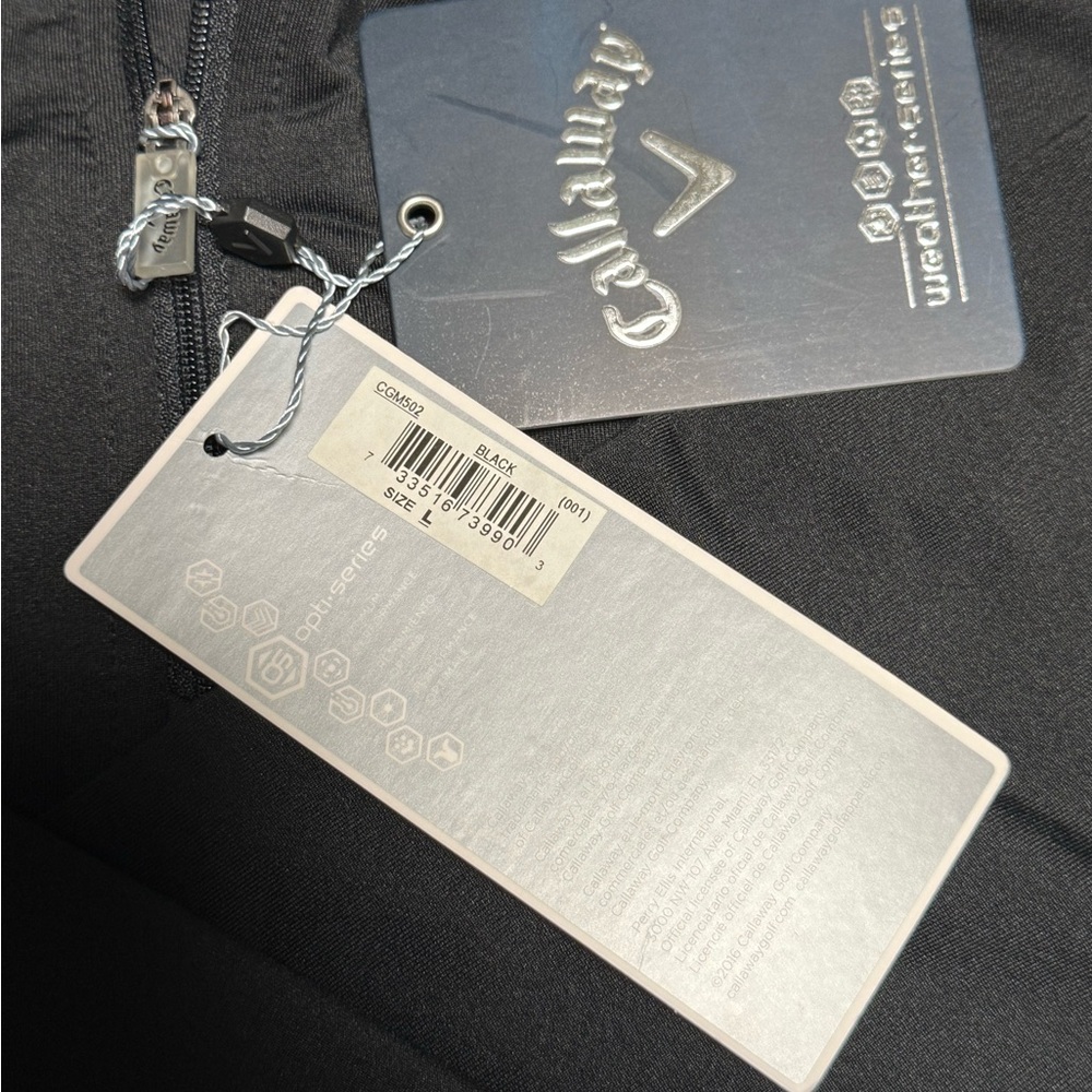 Callaway Weather Series Black and Gray Quarter-Zip Pullover Men’s Large - Picture 4 of 6